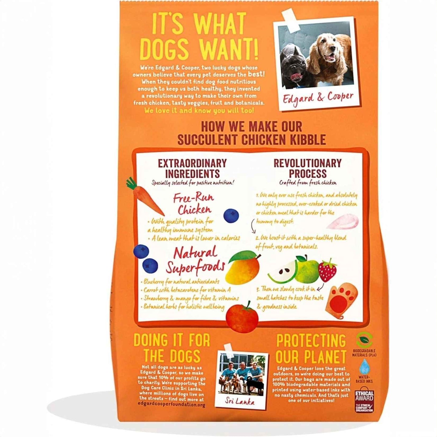 Edgard &amp; Cooper - Trockenfutter für Hunde - Erwachsene - Frisches Huhn - 7 kg 