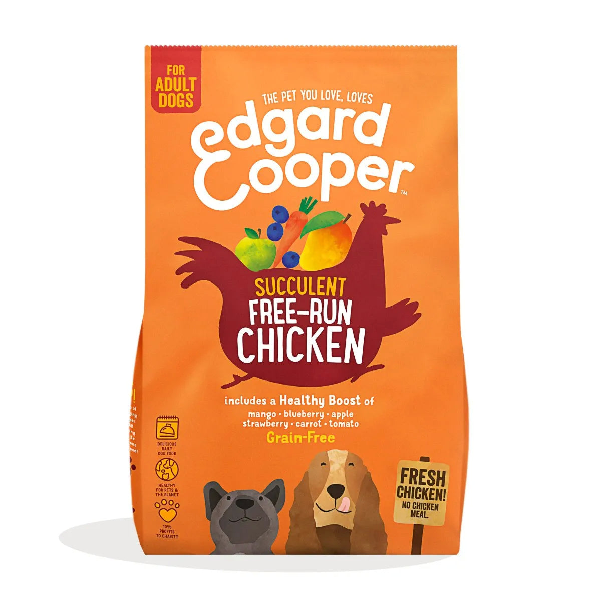 Edgard &amp; Cooper – Crochette Hundefutter – Erwachsene – Frisches Huhn – 2,5 kg 