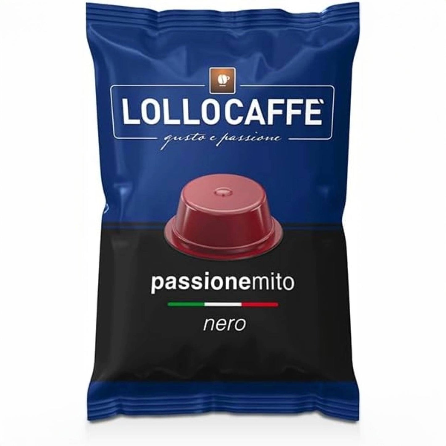 Caffè Lollo – 100 A Modo Mio-kompatible Kapseln – schwarze Mischung 