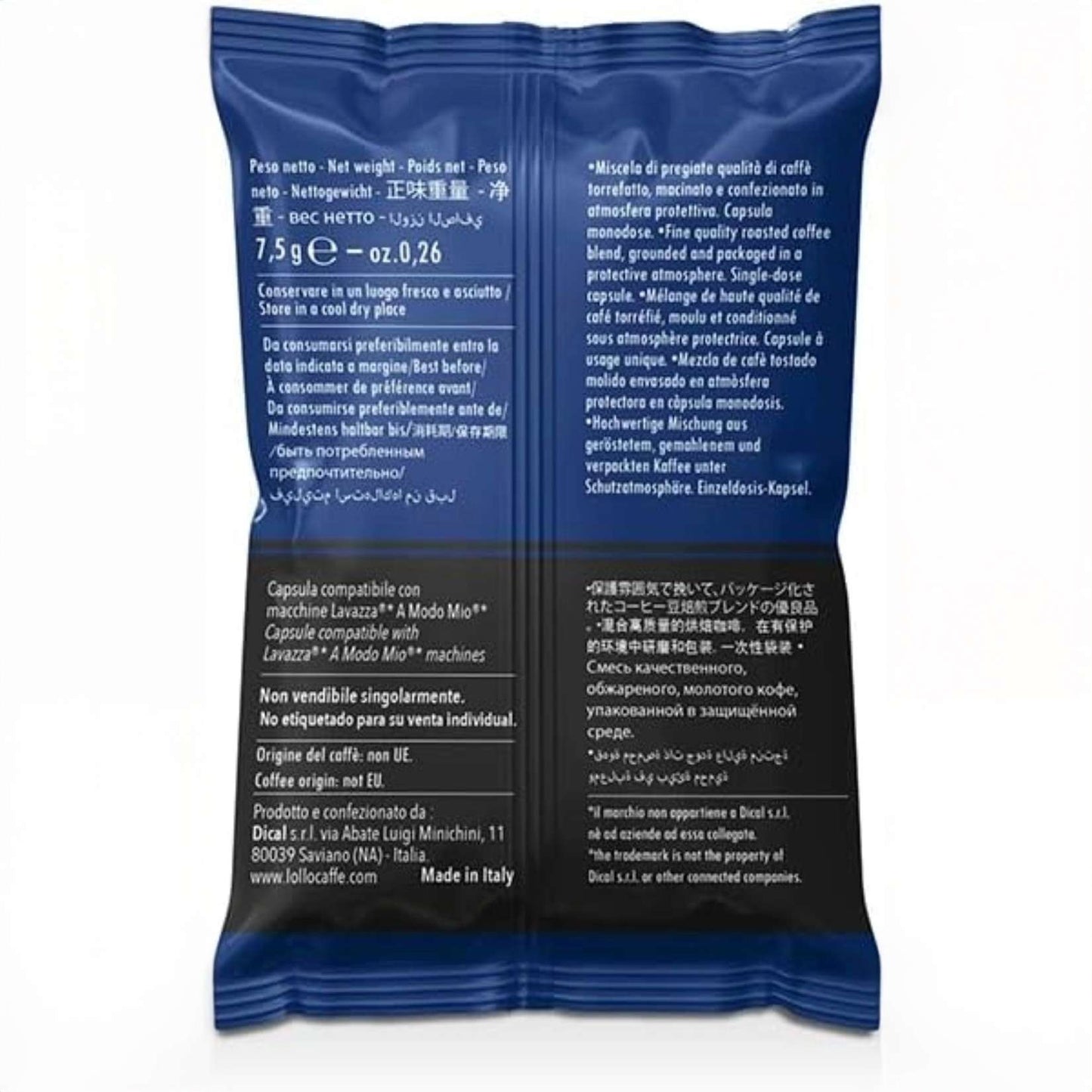 Caffè Lollo – 100 A Modo Mio-kompatible Kapseln – schwarze Mischung 