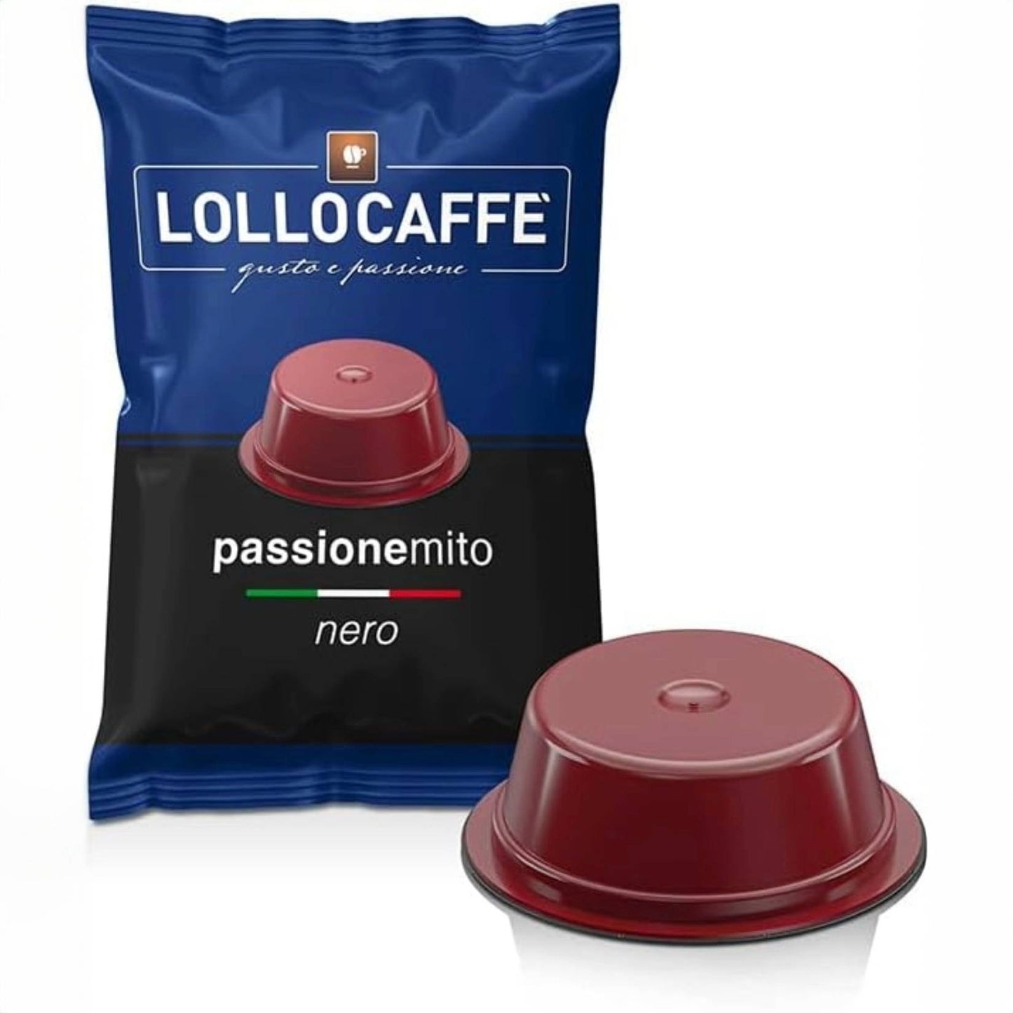 Caffè Lollo – 100 A Modo Mio-kompatible Kapseln – schwarze Mischung 