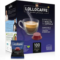 Caffè Lollo – 100 A Modo Mio-kompatible Kapseln – schwarze Mischung 