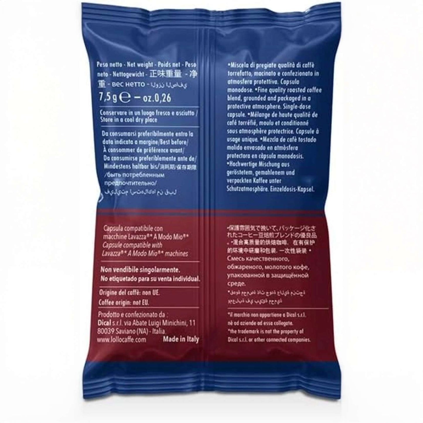 Caffè Lollo – 100 A Modo Mio-kompatible Kapseln – Passione Mio Classic Blend 