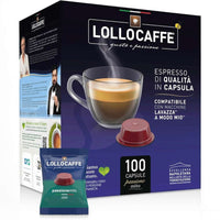 Caffè Lollo – 100 A Modo Mio-kompatible Kapseln – entkoffeinierte Mischung 