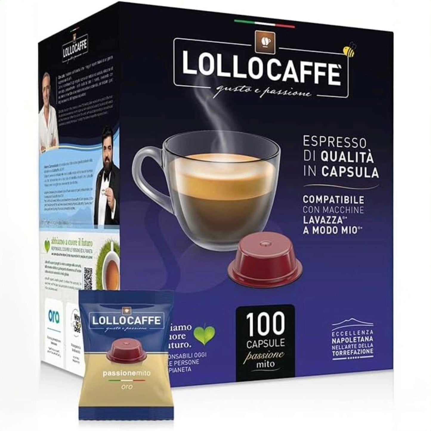 Caffè Lollo – 100 A Modo Mio-kompatible Kapseln – Goldmischung