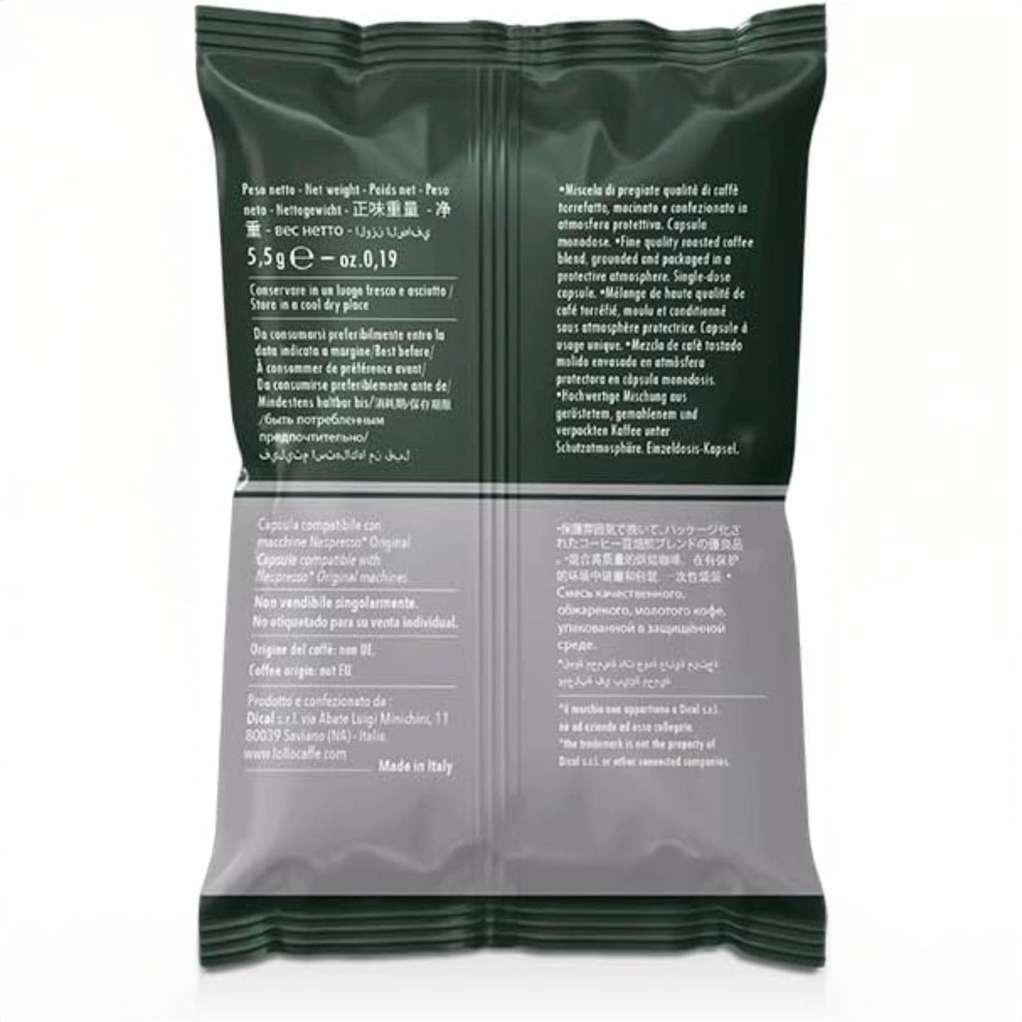 Caffè Lollo – 100 Nespresso-kompatible Kapseln – Silver Blend 