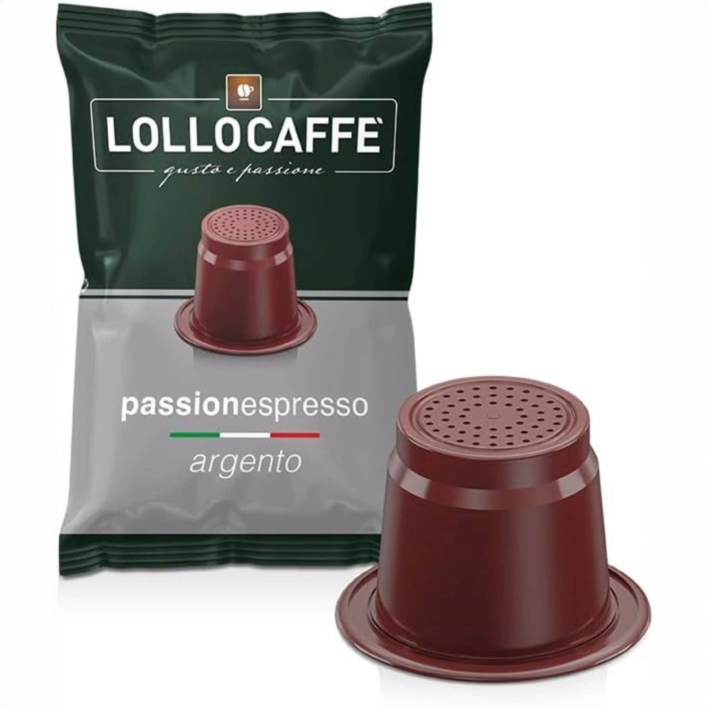 Caffè Lollo – 100 Nespresso-kompatible Kapseln – Silver Blend 