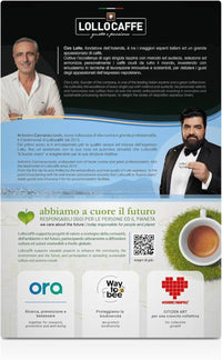 Caffè Lollo – 100 Nespresso-kompatible Kapseln – Entkoffeinierte Mischung 