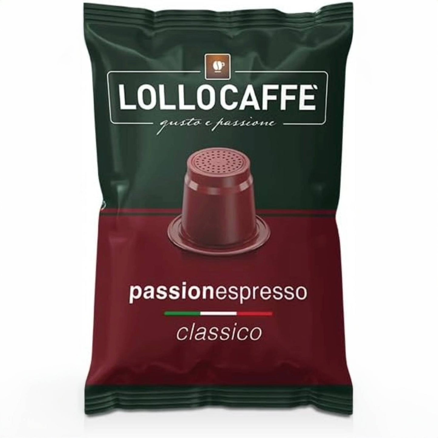 Caffè Lollo – 100 Nespresso-kompatible Kapseln – klassische Espressomischung 