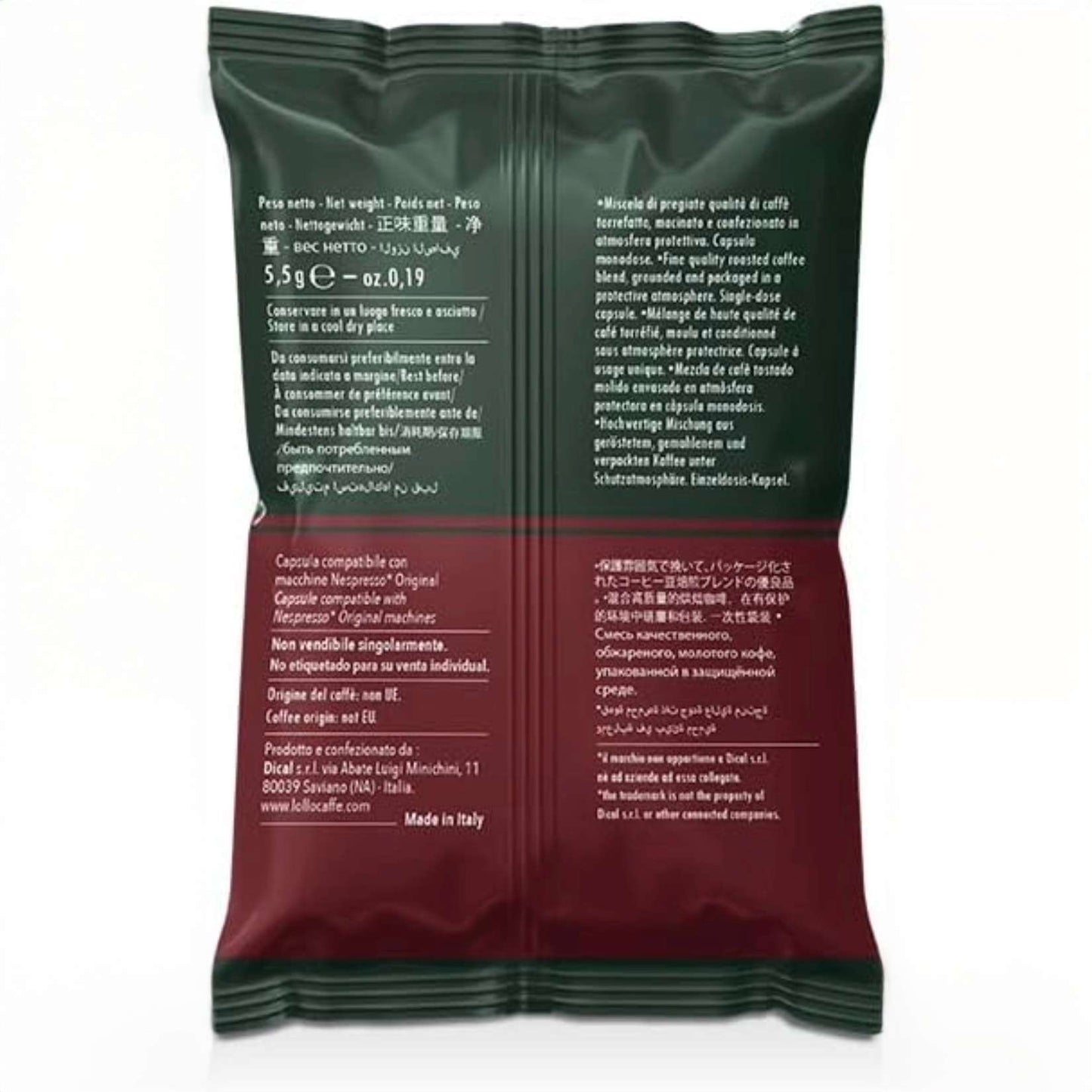 Caffè Lollo – 100 Nespresso-kompatible Kapseln – klassische Espressomischung 