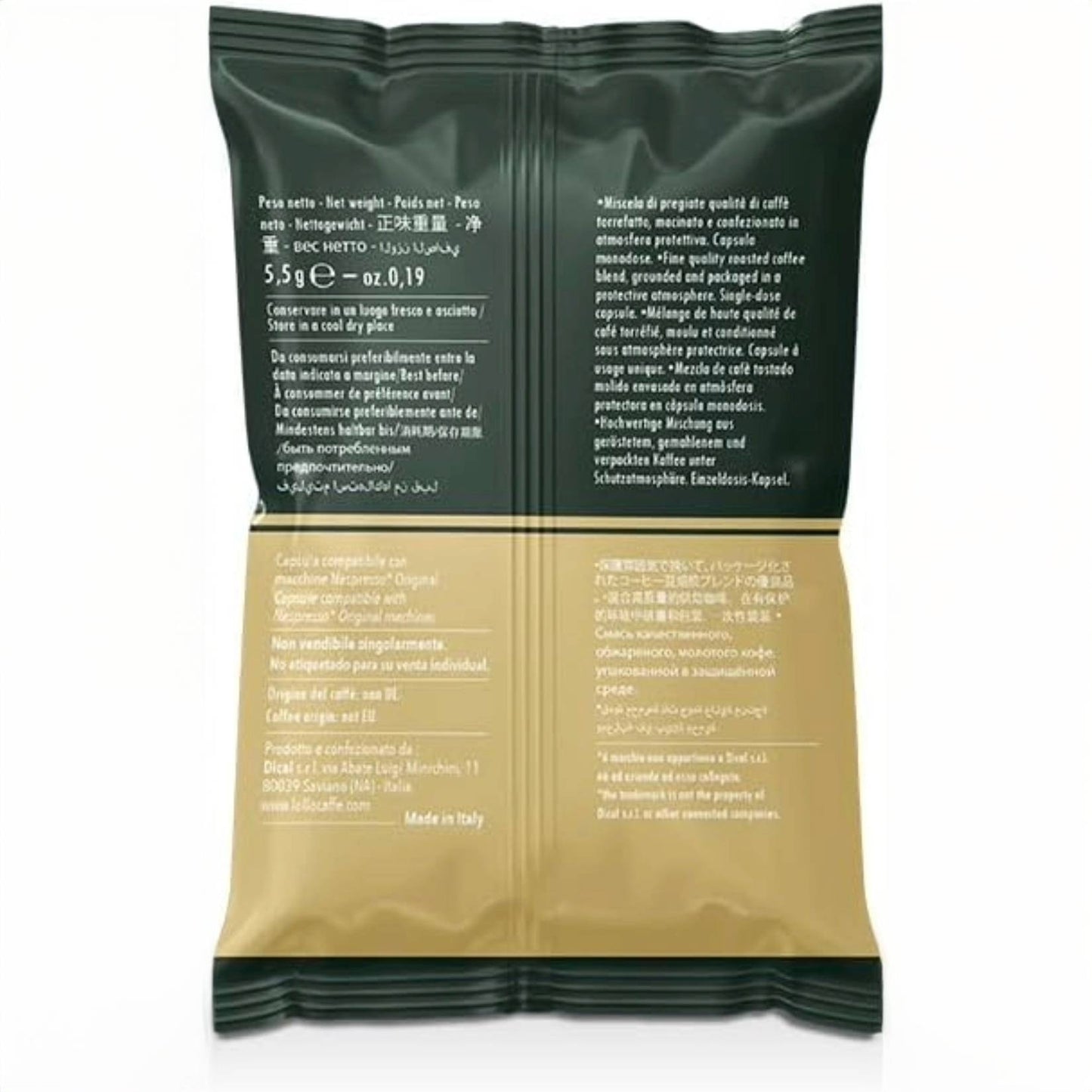 Caffè Lollo – 100 Nespresso-kompatible Kapseln – Gold Blend 