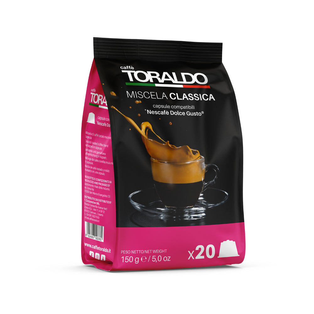 Toraldo Kaffee – 100 Dolce Gusto-kompatible Kapseln – Klassische Mischung 