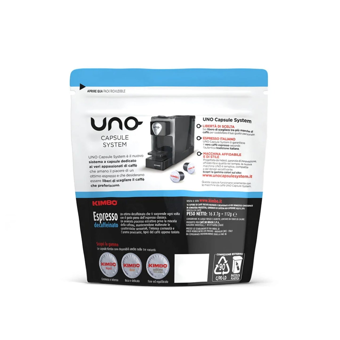 Kimbo Kaffee – Uno System – Entkoffeinierte Mischung 