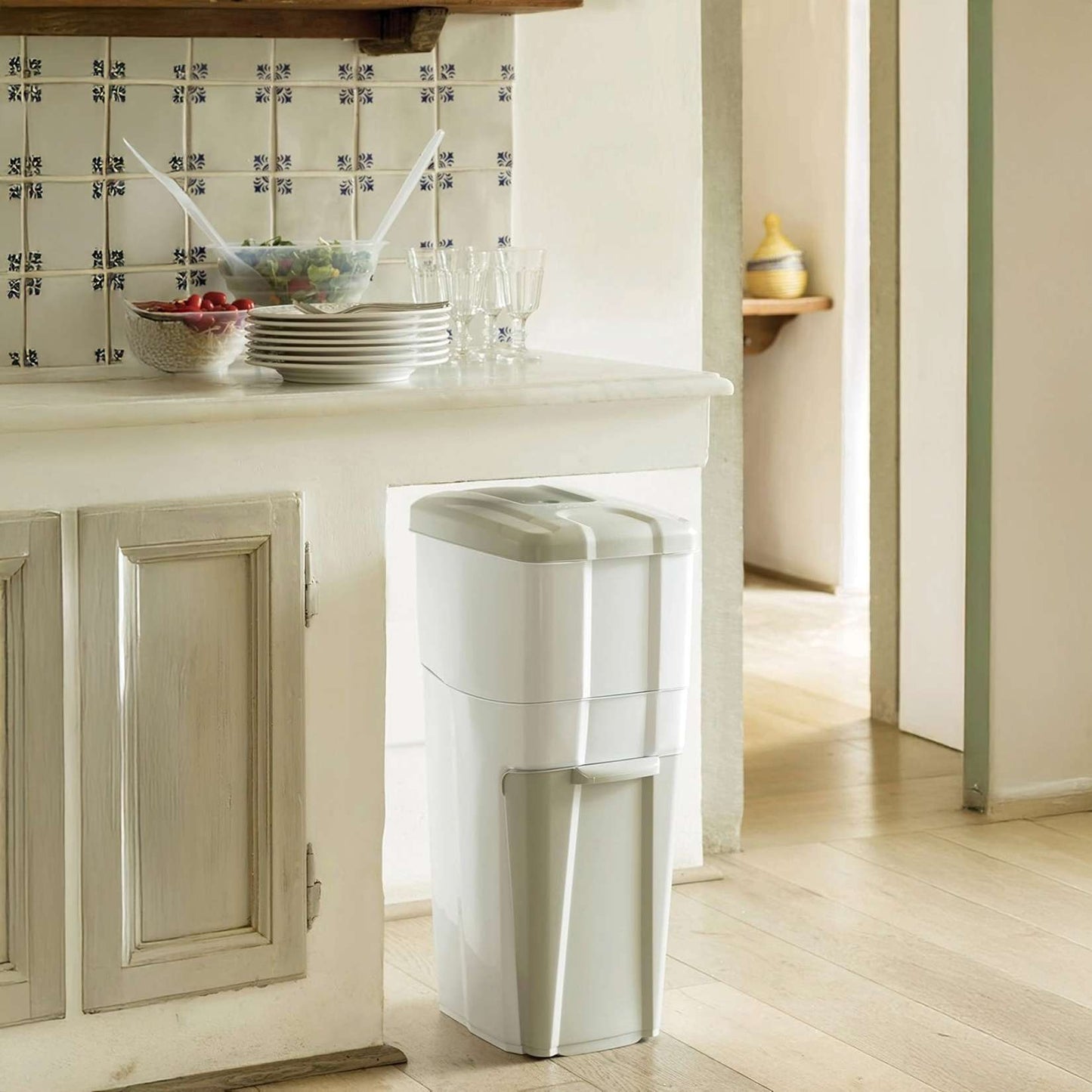 Bama – Trypla Abfalltrennbehälter – Weiß 