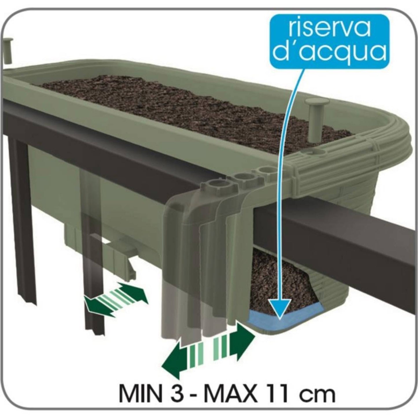 Bama – Pflanzgefäß Rondine – Anthrazit 