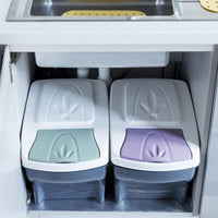 Bama – Poker Tris Abfalltrennbehälter – Modular 20 Liter Fassungsvermögen – Maße 28 x 40 x 31 cm – Verschiedene Farben 