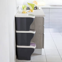 Bama – Poker Tris Abfalltrennbehälter – Modular 20 Liter Fassungsvermögen – Maße 28 x 40 x 31 cm – Verschiedene Farben 