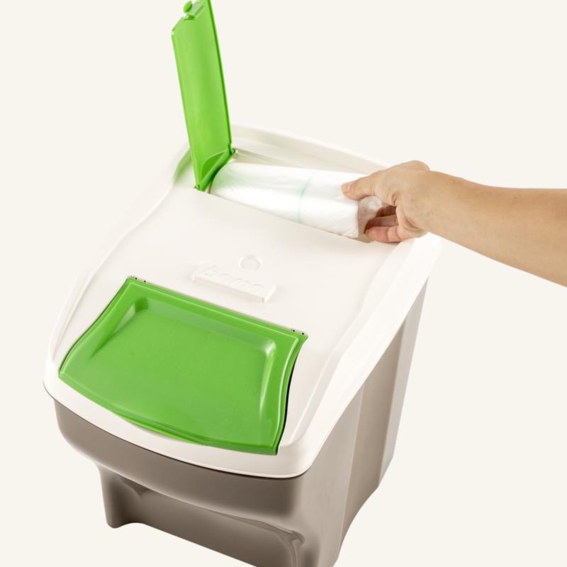 Bama – Stapelbare Tris-Abfalleimer – Mehrfarbig – Maße 30x40x37,5h – Fassungsvermögen 27 Liter 