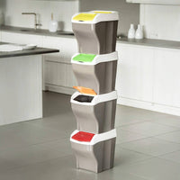 Bama – Poker Plus Abfalltrennbehälter – 4er Set x 27 Liter 