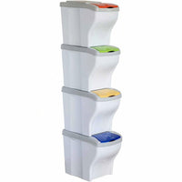 Bama – Poker Bin – 4 Mülltrennbehälter – Mehrfarbig – Maße: 28x40x31h – Fassungsvermögen: 80 Liter 