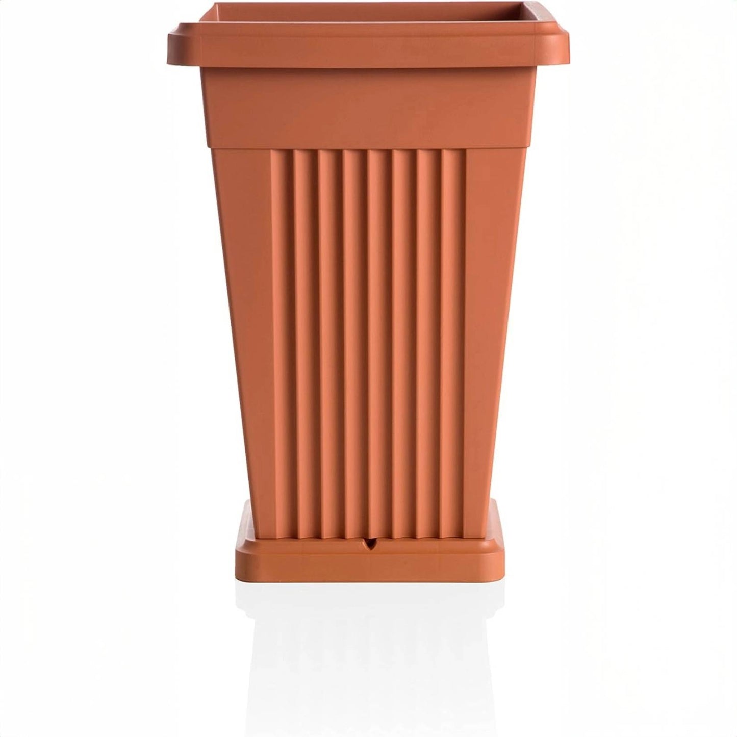 Bama – Vase mit Untertasse – Pyramidenmodell – Terrakottafarbe 