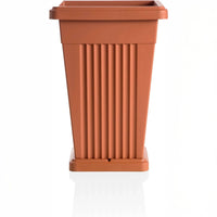 Bama – Vase mit Untertasse – Pyramidenmodell – Terrakottafarbe 