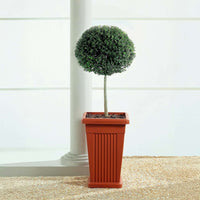 Bama – Vase mit Untertasse – Pyramidenmodell – Terrakottafarbe 