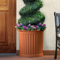 Bama – Vase mit Untertasse – Modell Roma – Farbe Terrakotta 