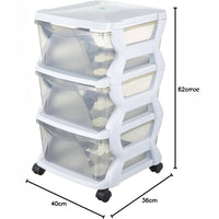 Bama – Cassettiera Impilabile – 3 Cassetti – Colore Bianco