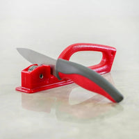 Rigamonti Diamant Manueller Messerschärfer – Kompakter Polypropylen-Schärfer für Küchenmesser