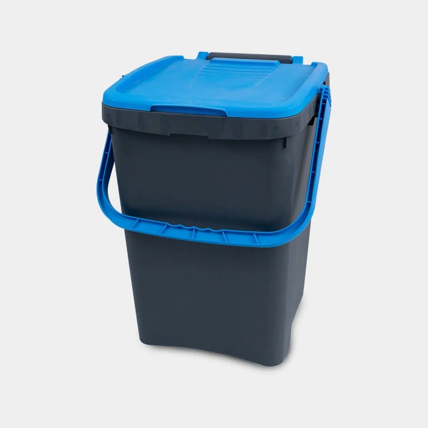 Ecoplast Blauer 50-Liter-Mülleimer – Mülleimer aus recyceltem Kunststoff, 43 x 41 x 54,4 cm, robust und Made in Italy