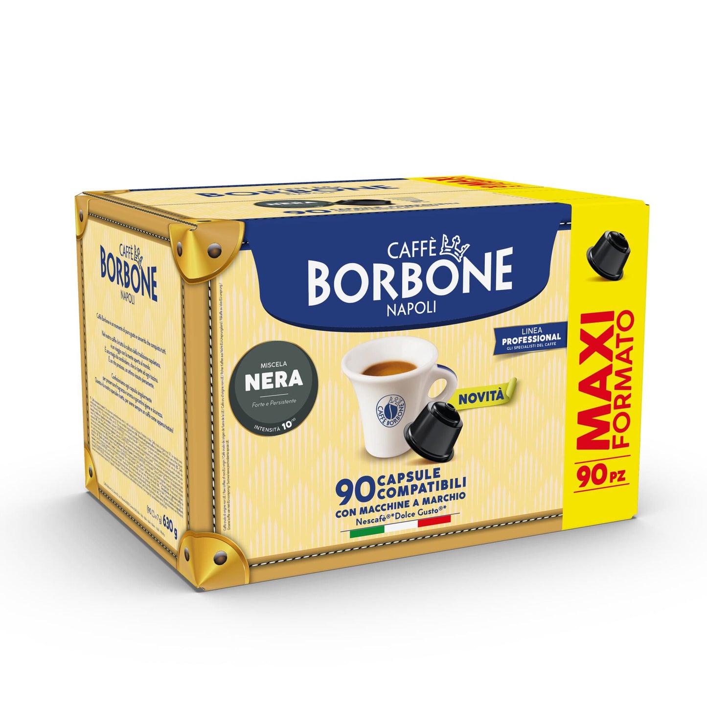 Capsule Caffè Borbone Nera Compatibili Dolce Gusto – Box da 50 Pezzi – Gusto Forte e Persistente per Macchine Nescafé®*