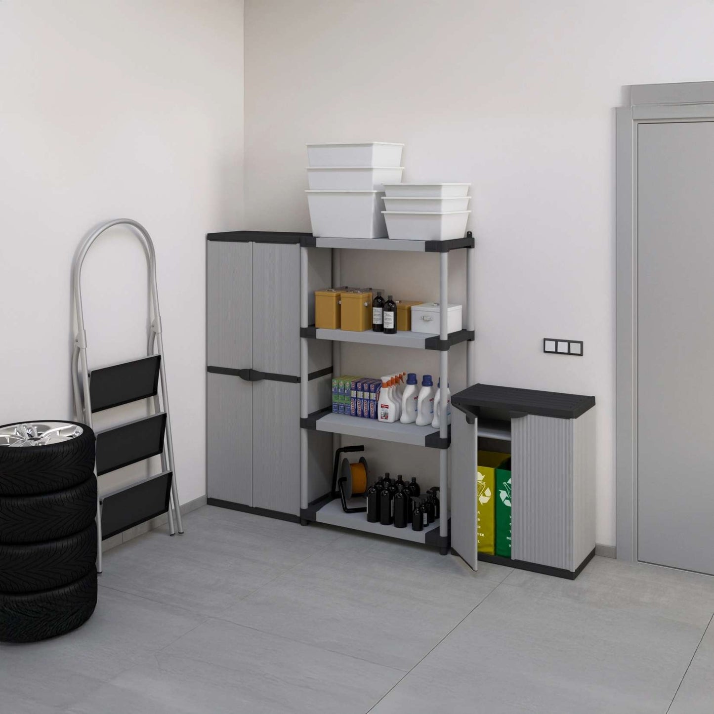 Mongardi – Mülltrennschrank (Innen/Außen) – 68x40x85 