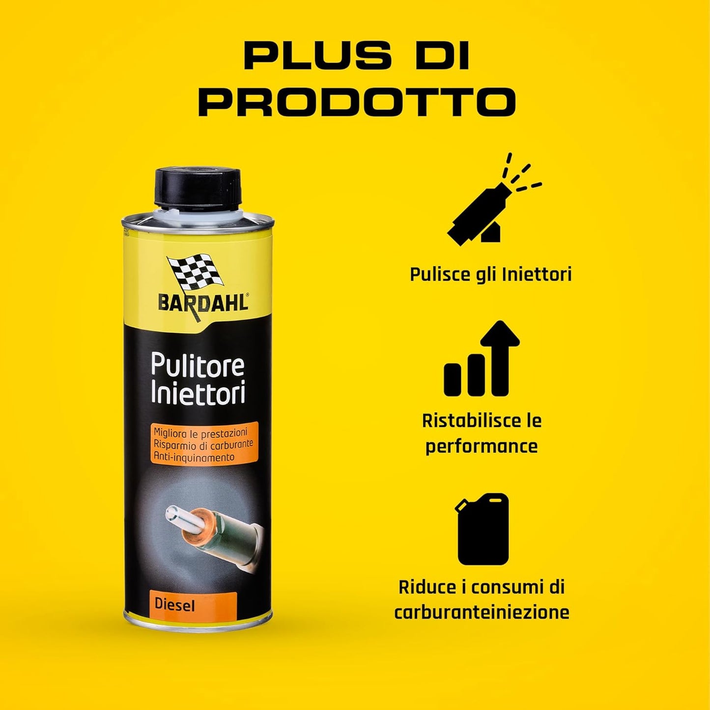 Bardahl – Diesel Injector Cleaner – Pulitore Iniettori Diesel – 500 Ml