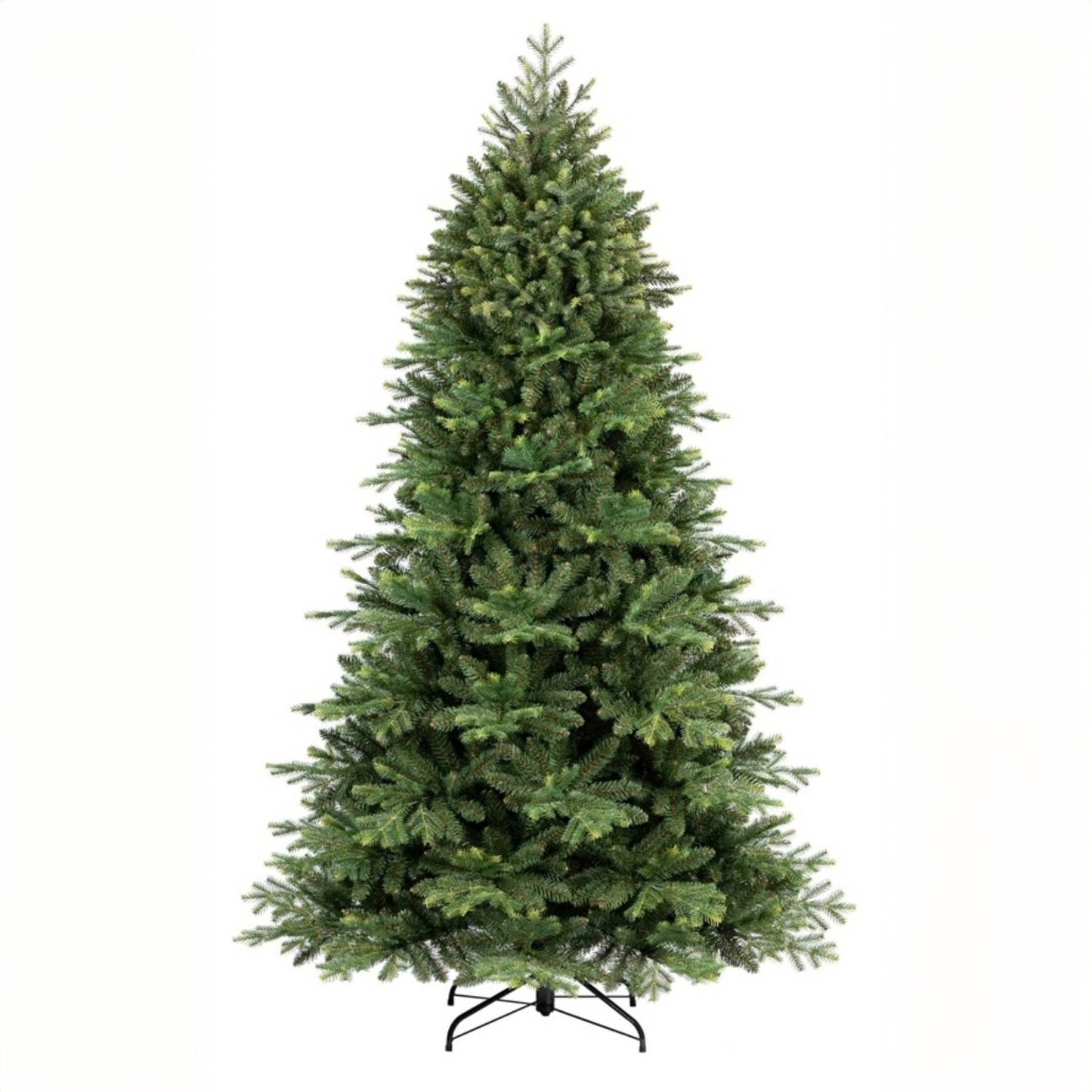 Albero di Natale “Winter Elegance” CM.210 PE+PVC – 1418 Rami per un Effetto Naturale, Diametro 124 cm