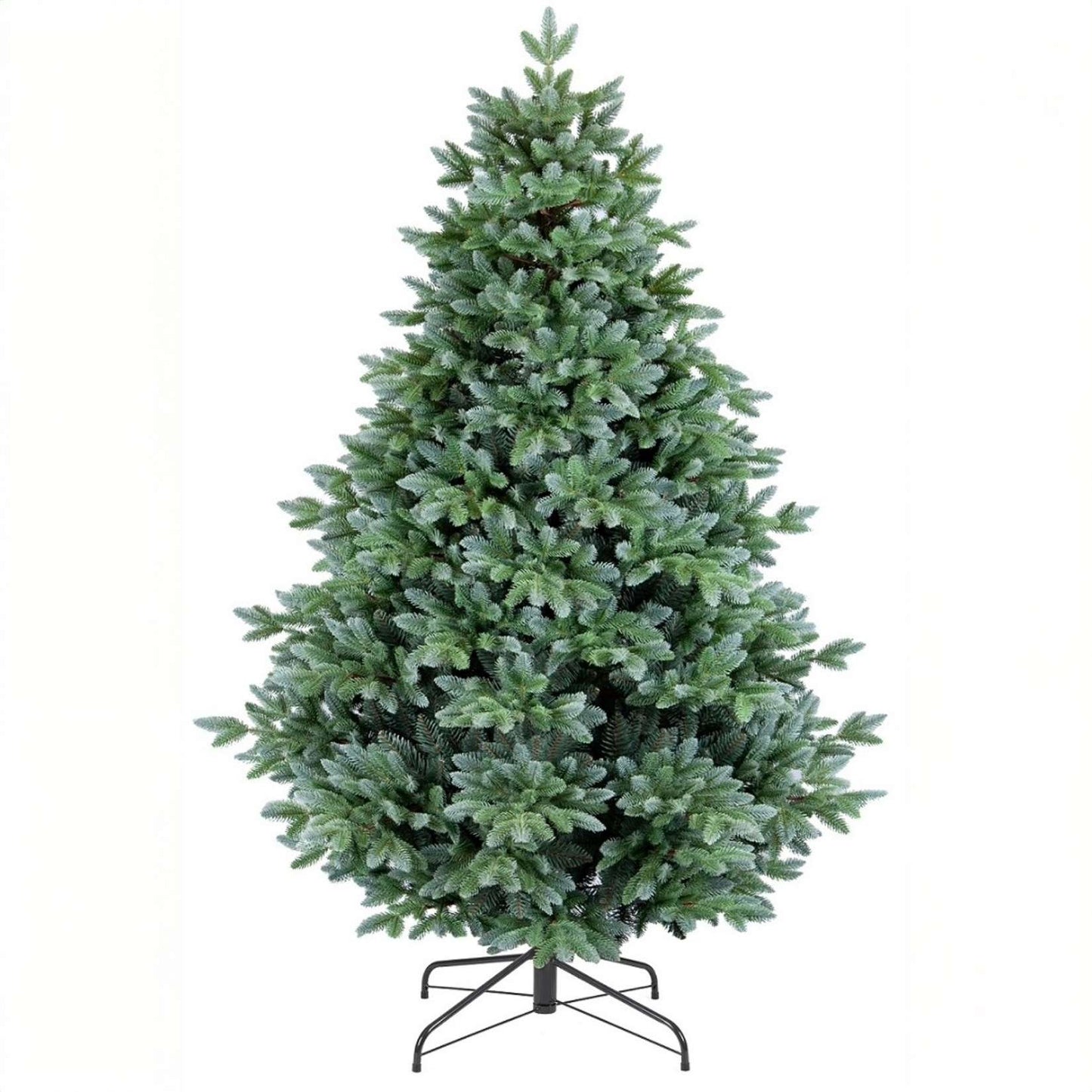 Albero di Natale 210 cm EverGlow con 1292 Rami in PE+PVC – Realistico, Folto, Ø121 cm, Montaggio ad Ombrello Facile e Veloce