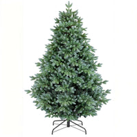 Albero di Natale 240 cm EverGlow con 1634 Rami Realistici in PE+PVC – Ø Ampio, Montaggio ad Ombrello, Facile, Folto ed Elegante
