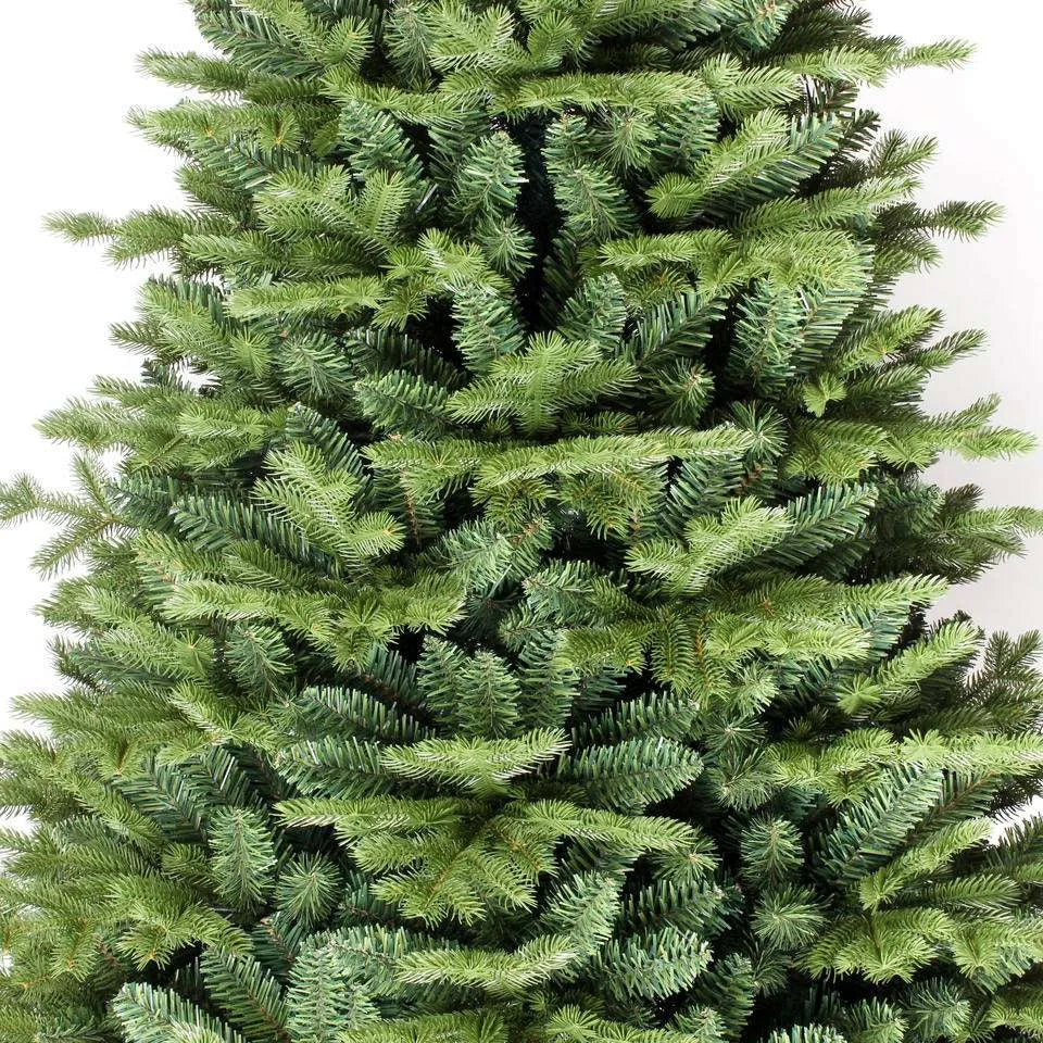 Albero di Natale Rosario 180 cm Realistico in PE+PVC – 966 Rami Folti, Montaggio Ombrello, Diametro 109 cm