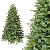 Albero di Natale Rosario 180 cm Realistico in PE+PVC – 966 Rami Folti, Montaggio Ombrello, Diametro 109 cm
