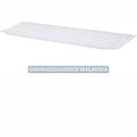 86 cm Abtropfgestell mit Abtropfschale und Glasablage – Geschützter Chromstahl, für 90 cm Wandschränke – Made in Italy