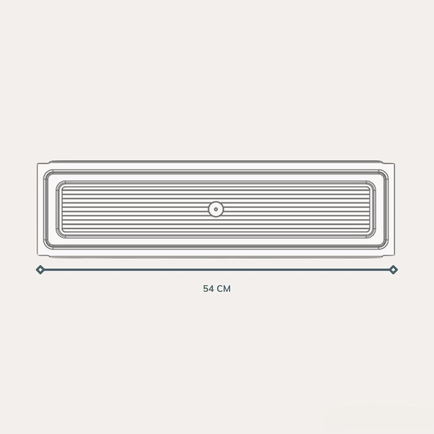 56 cm Abtropfgestell aus Chromstahl mit Abtropfschale – Für 60 cm Hängeschränke – Hergestellt in Italien, langlebig und platzsparend