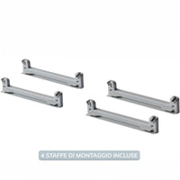 86 cm Einbau-Abtropfgestell aus Chromstahl für 90 cm Wandschränke – rundes Draht-Geschirrgestell, Made in Italy 