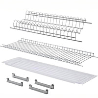 Abtropfgestell aus verchromtem Stahl, 76 cm, mit Abtropfschale – für 80 cm hohe Hängeschränke – robust und Made in Italy