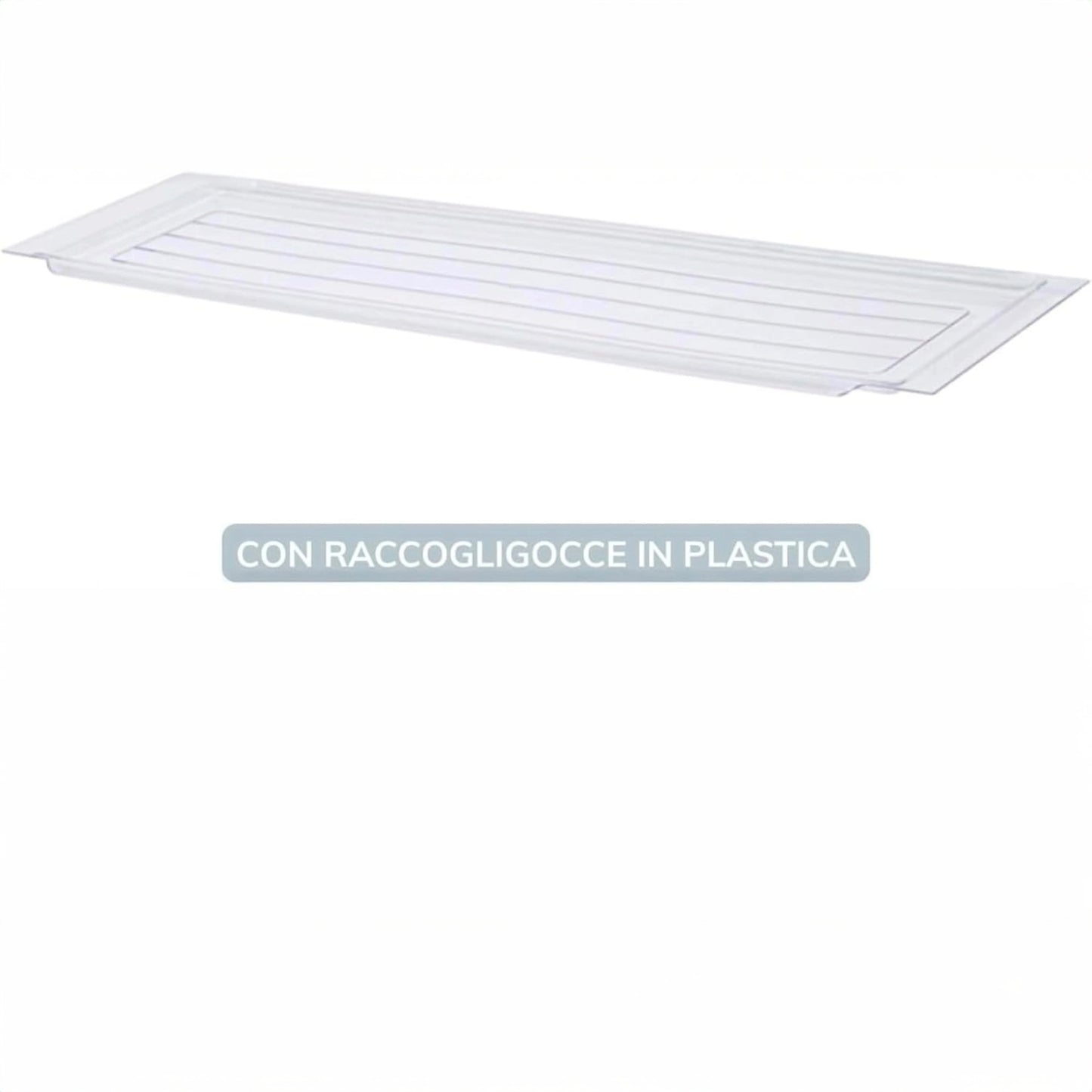 Abtropfgestell aus verchromtem Stahl, 76 cm, mit Abtropfschale – für 80 cm hohe Hängeschränke – robust und Made in Italy