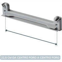 Abtropfgestell aus verchromtem Stahl, 76 cm, mit Abtropfschale – für 80 cm hohe Hängeschränke – robust und Made in Italy