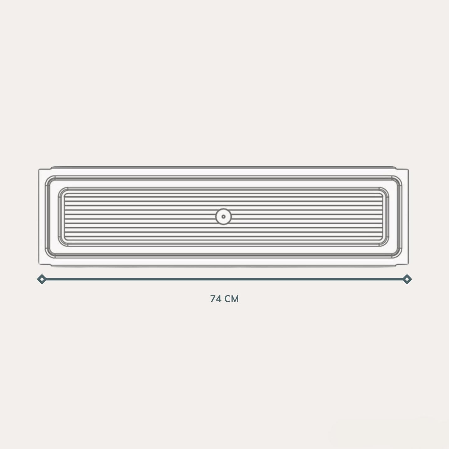 Abtropfgestell aus verchromtem Stahl, 76 cm, mit Abtropfschale – für 80 cm hohe Hängeschränke – robust und Made in Italy