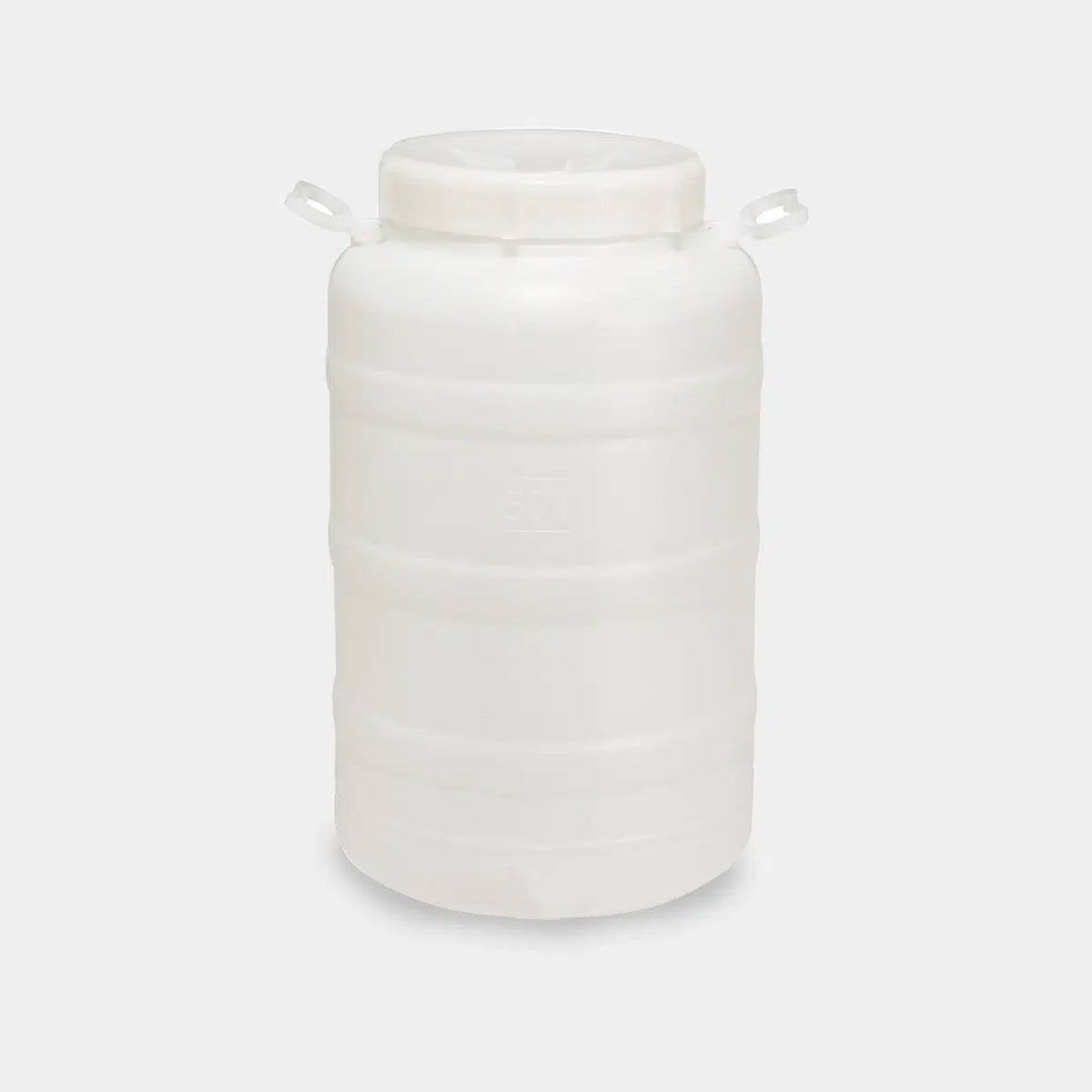 Ecoplast – Fusto Plastica 50LT Bocca Larga con Guarnizione Ermetica – Contenitore Neutro Ø355×62,5?cm (Rubinetto Non Incluso)