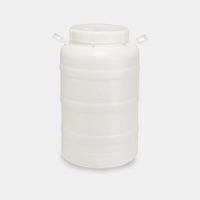 Ecoplast – Fusto Plastica 50LT Bocca Larga con Guarnizione Ermetica – Contenitore Neutro Ø355×62,5?cm (Rubinetto Non Incluso)