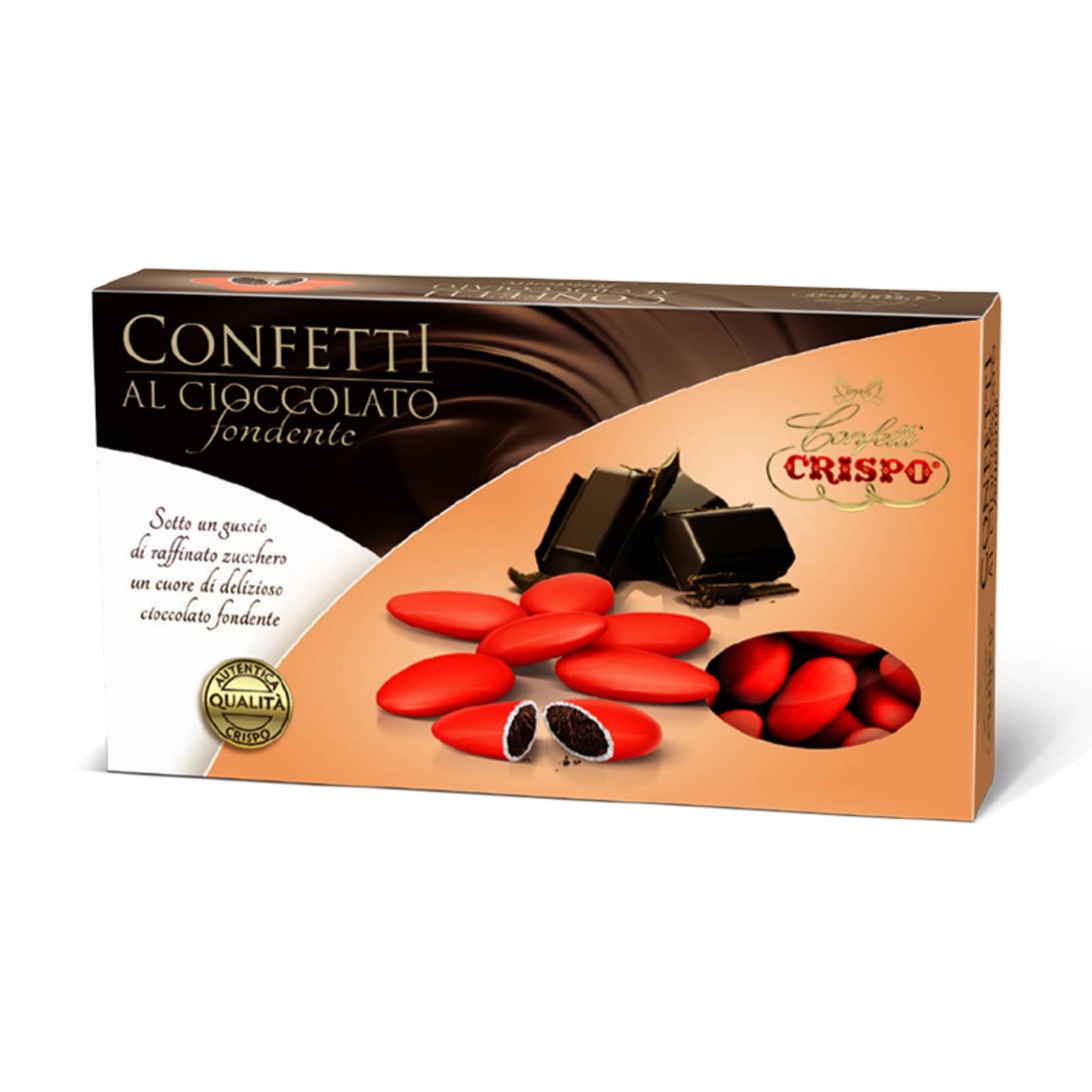 Confetti Crispo - Cioccolato - Fondente - Colore Rosso -  1 Kg