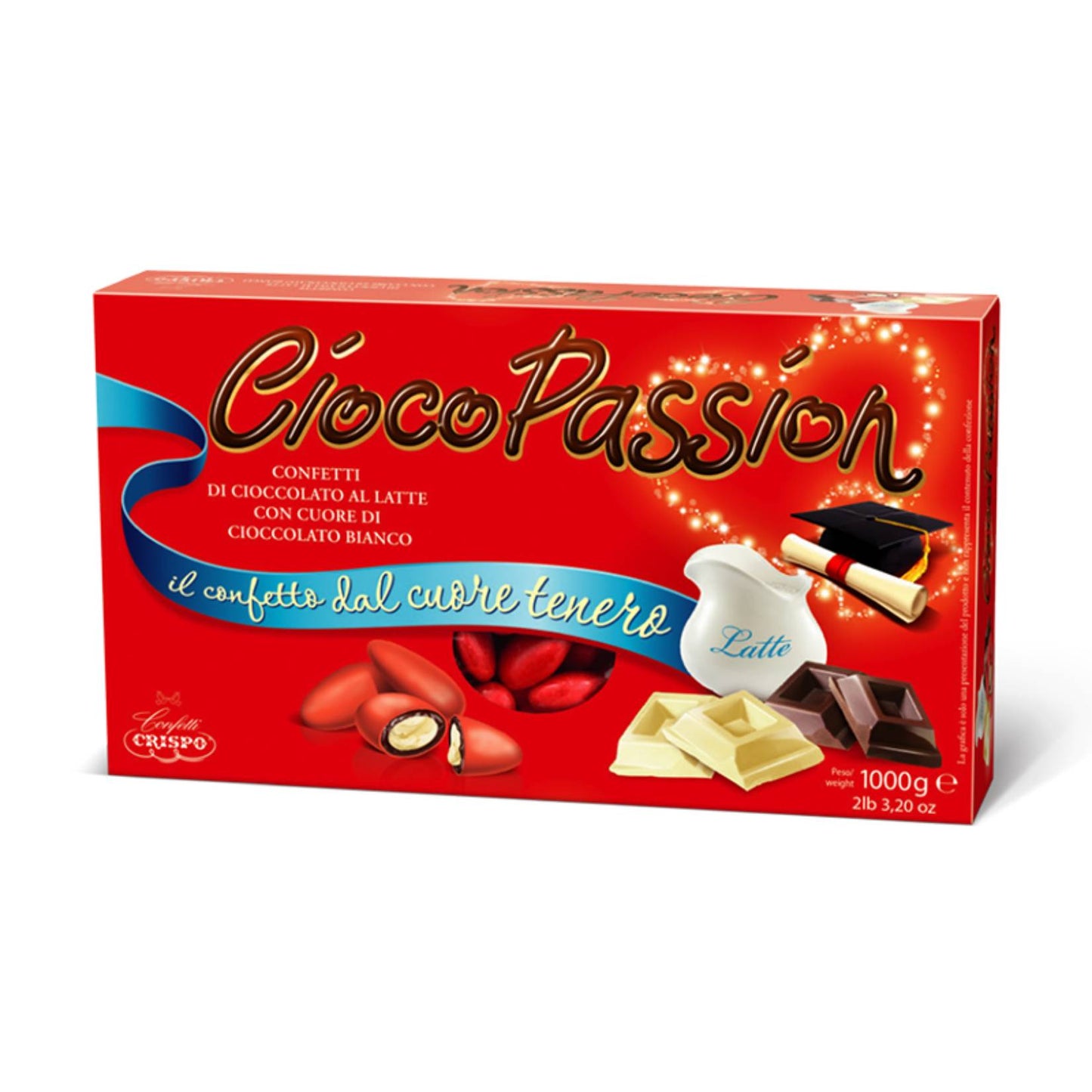 Confetti Crispo - CiocoPassion - Cioccolato al Latte - Colore Rosso - 1 Kg